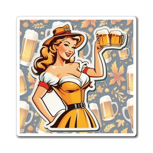 Oktoberfest Pin Up Girl Magnet