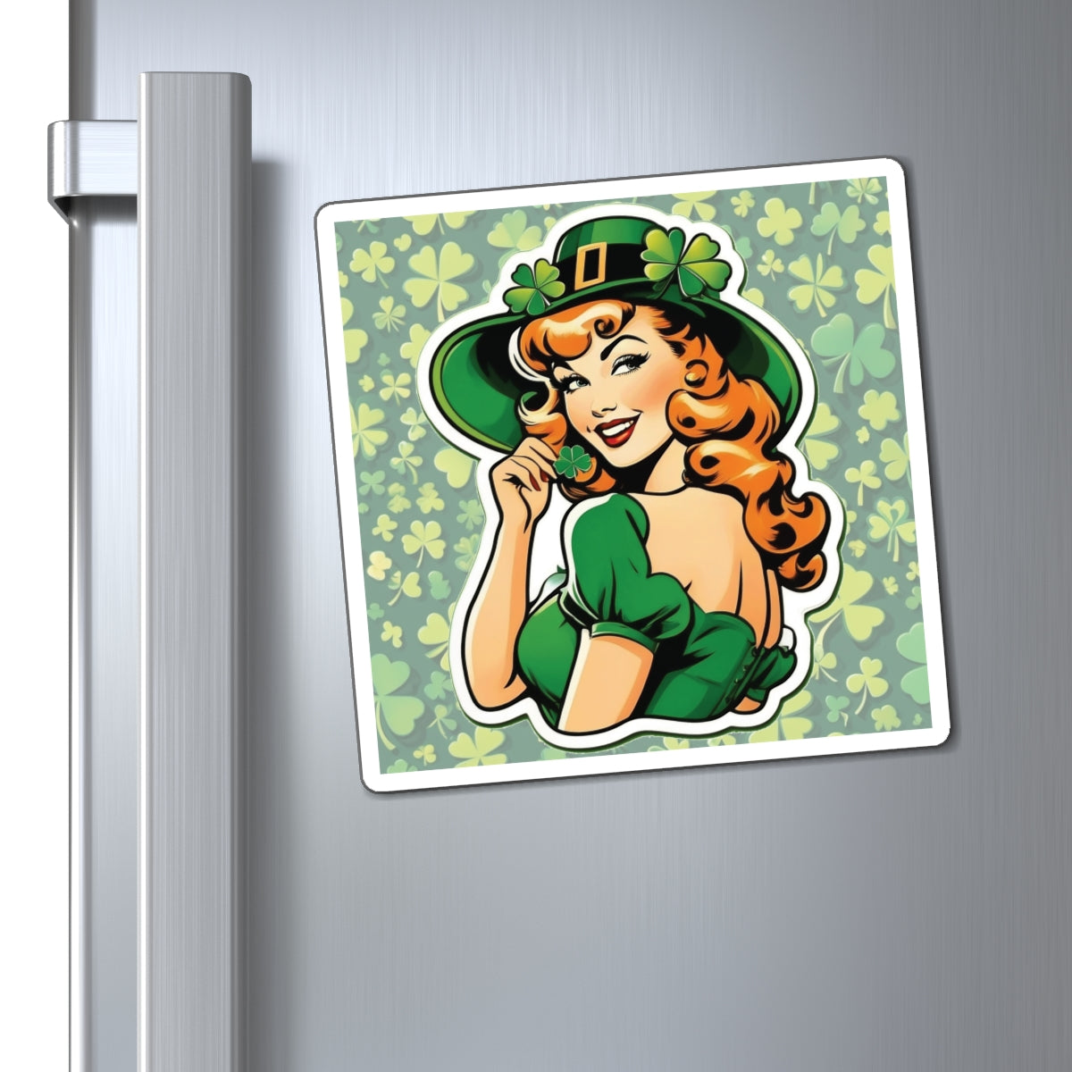 St. Patrick's Day Pin Up Girl Magnet