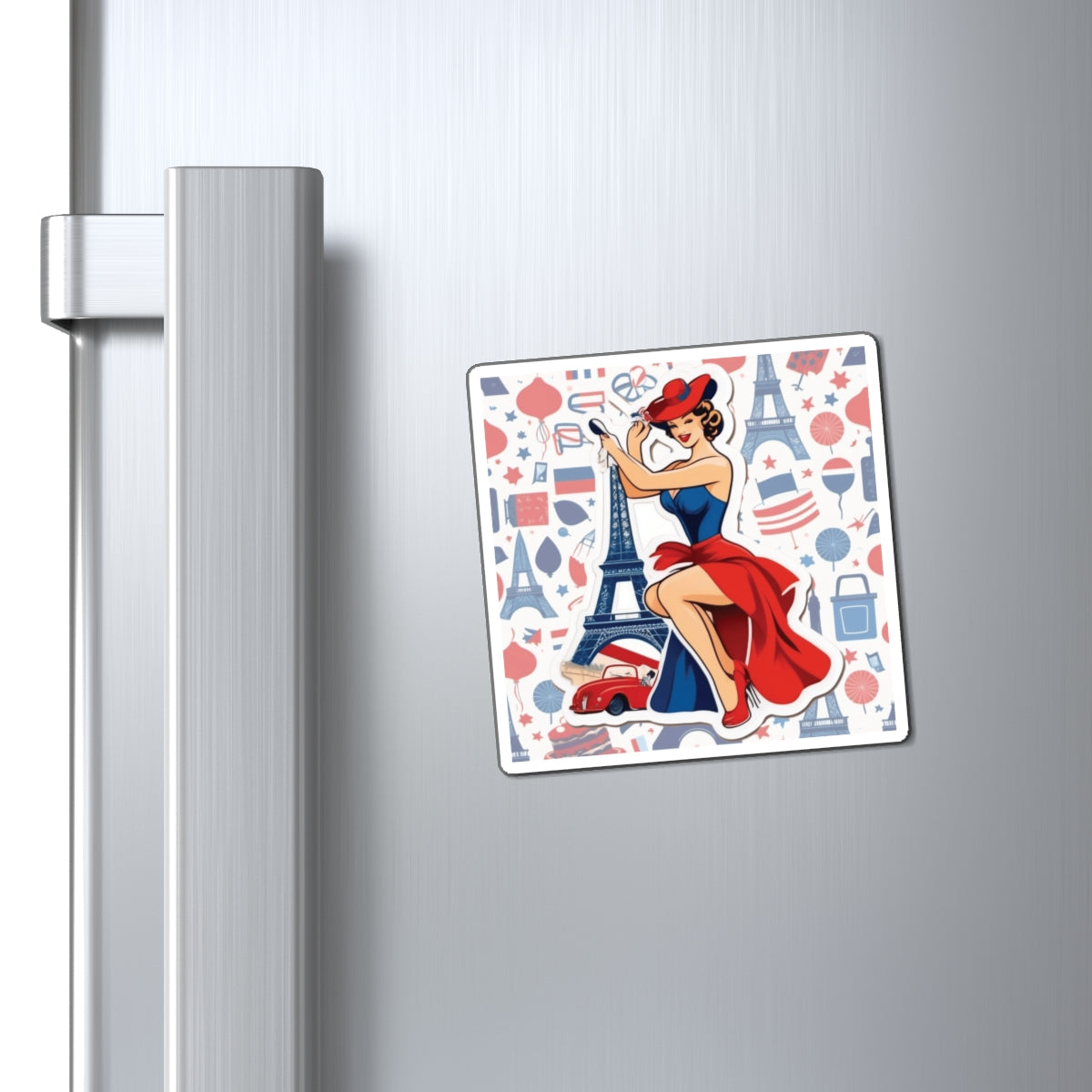 Bastille Day IV Pin Up Girl Magnet