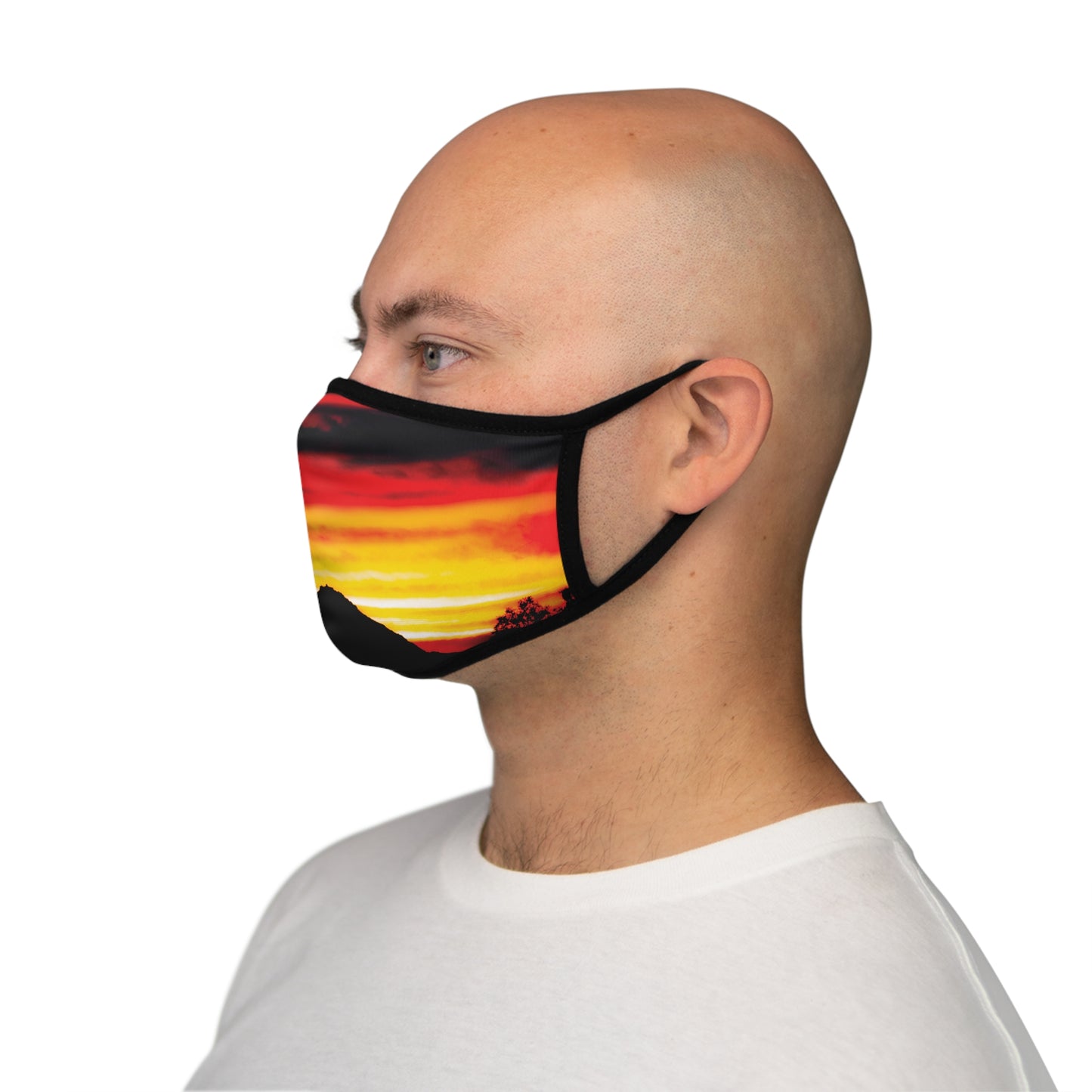 Sutter Buttes Fitted Polyester Face Mask