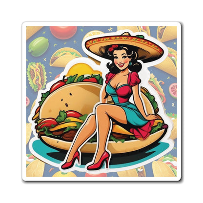 National Taco Day II Pin Up Girl Magnet