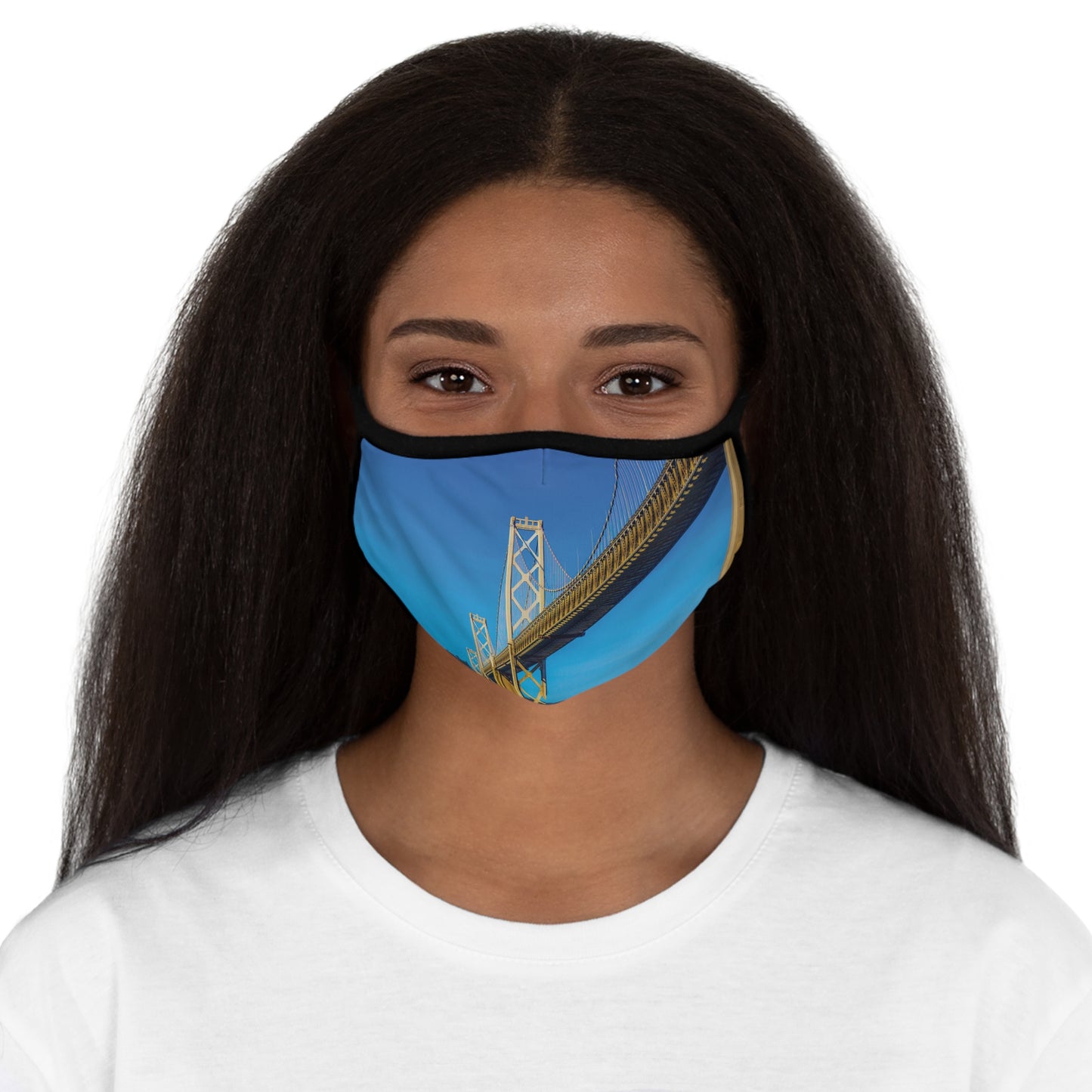 Bay Bridge Fitted Polyester Face Mask