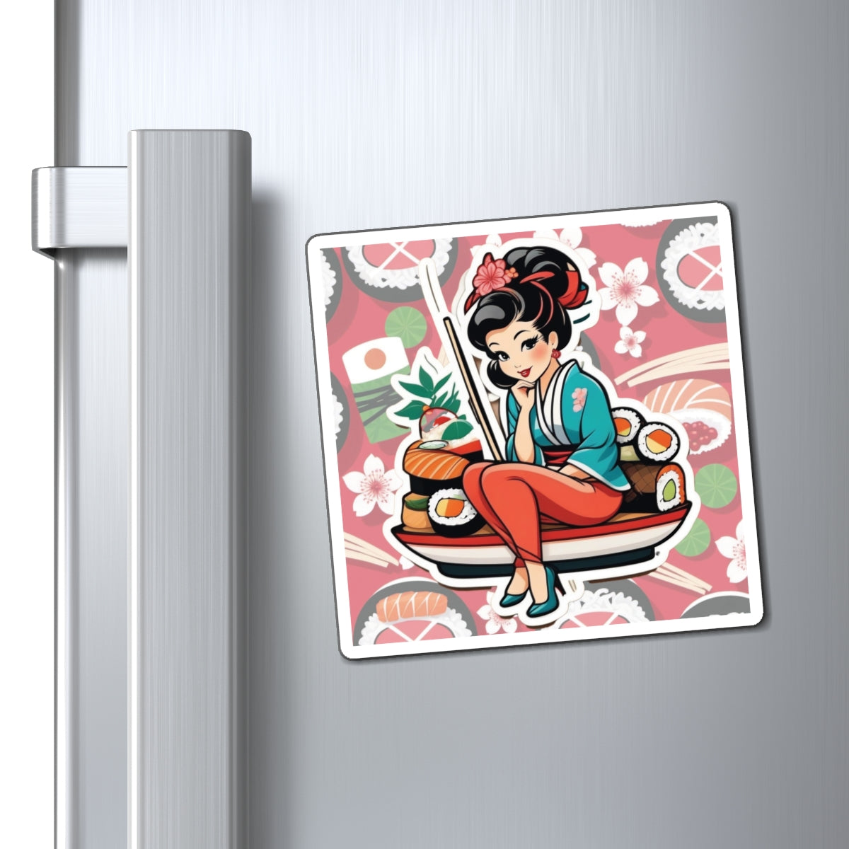 National Sushi Day II Pin Up Girl Magnet