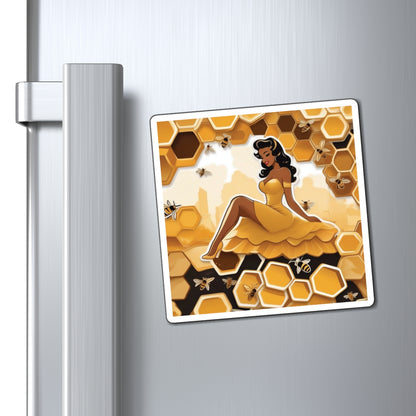 National Honey Bee Day Pin Up Girl Magnet