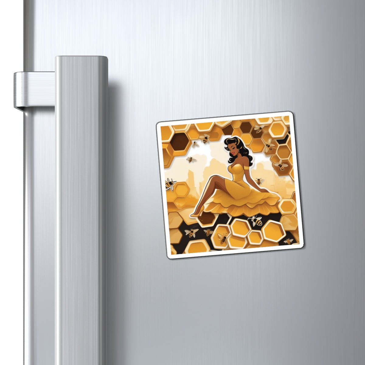 National Honey Bee Day Pin Up Girl Magnet