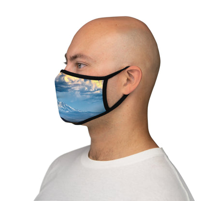 Mt. Shasta Highway I-5 Lookout  Polyester Face Mask