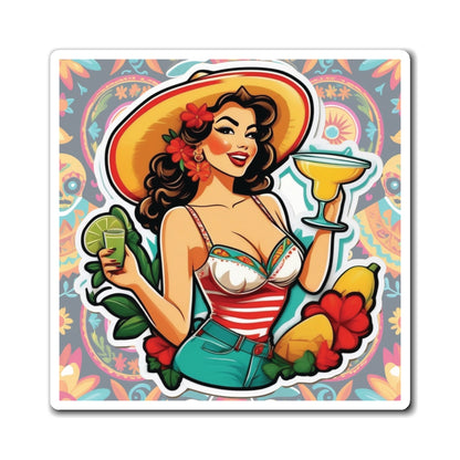 Cinco de Mayo II Pin Up Girl Magnet