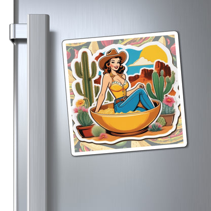 National Queso Day IV Pin Up Girl Magnet