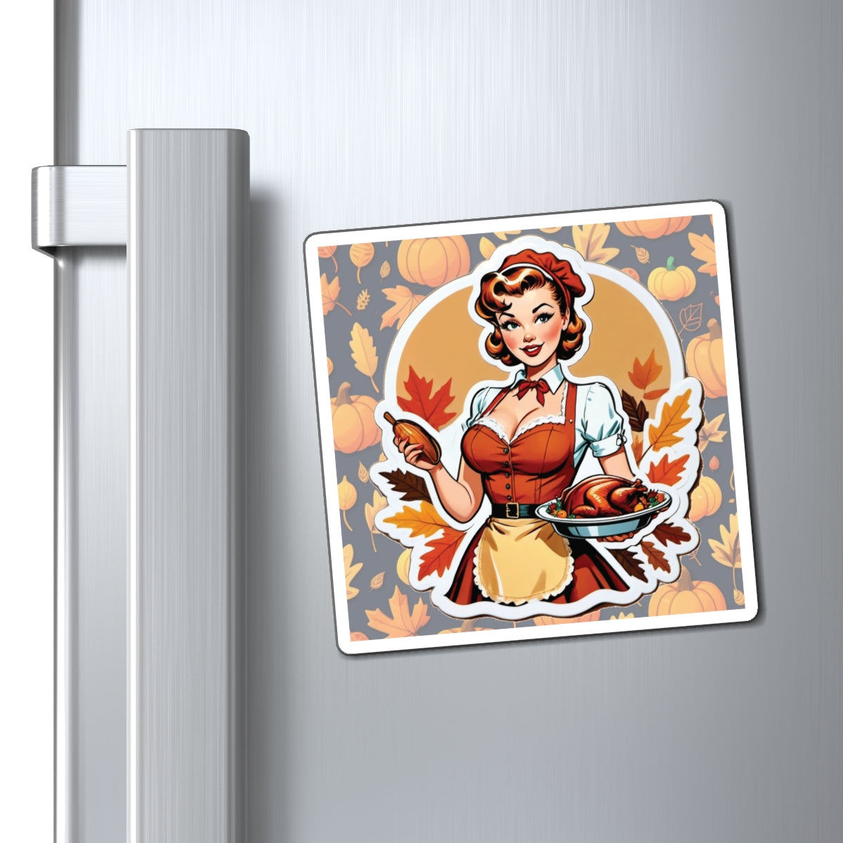 Thanksgiving II Pin Up Girl Magnet