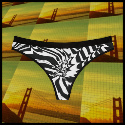 Black and White Women's Thong