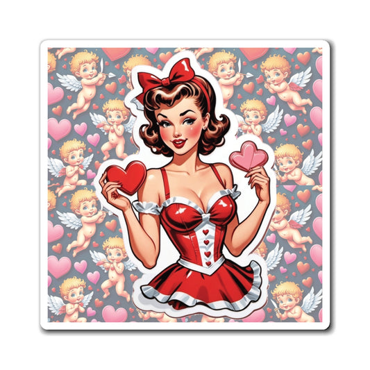 Valentine's Day Pin Up Girl Magnet