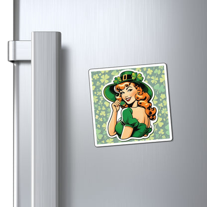 St. Patrick's Day Pin Up Girl Magnet