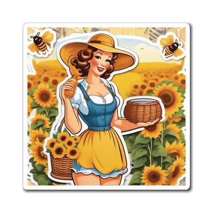 National Honey Bee Day V Pin Up Girl Magnet