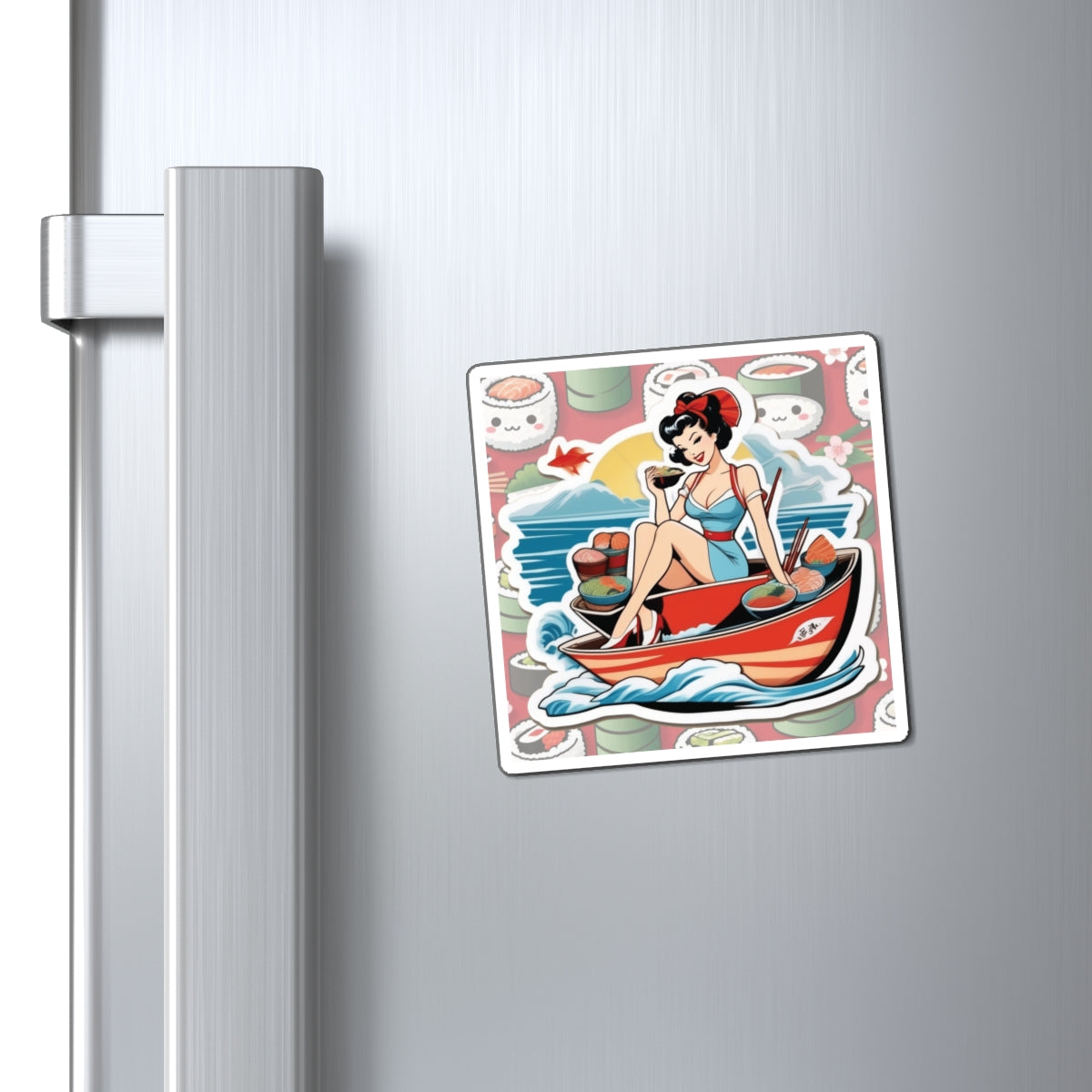 National Sushi Day III Pin Up Girl Magnet