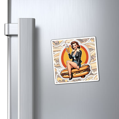 National Cheesesteak Day Pin Up Girl Magnet