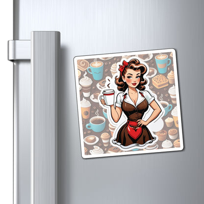 National Coffee Day Pin Up Girl Magnet