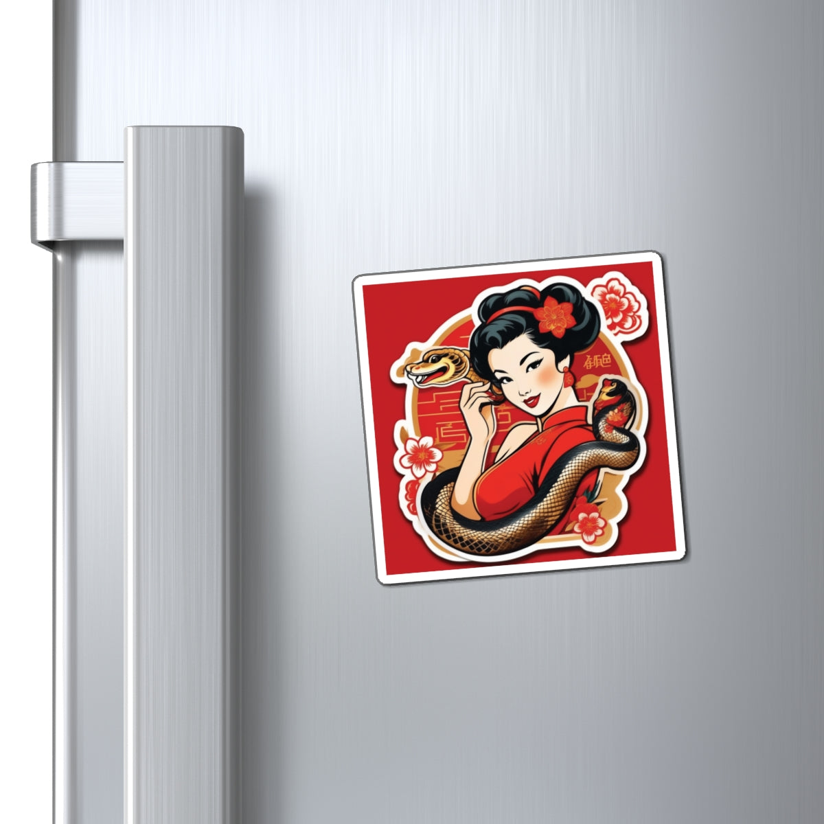 Chinese New Year of the Snake Pin Up Girl Magnet