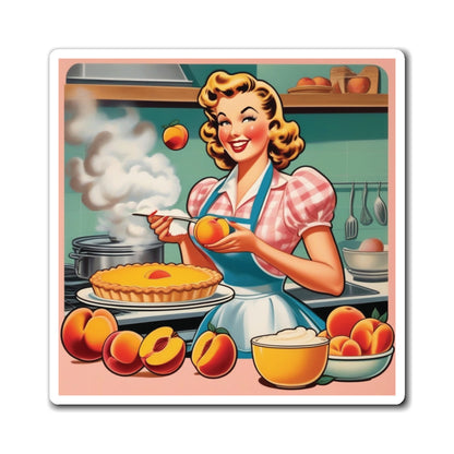 National Peach Day Pin Up Girl Magnet