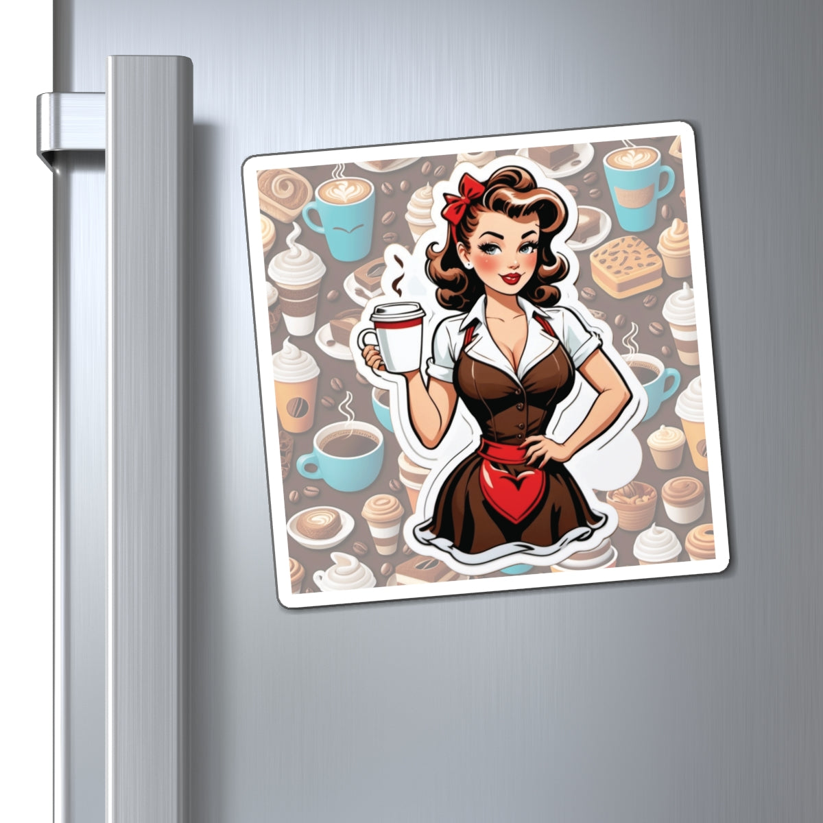 National Coffee Day Pin Up Girl Magnet