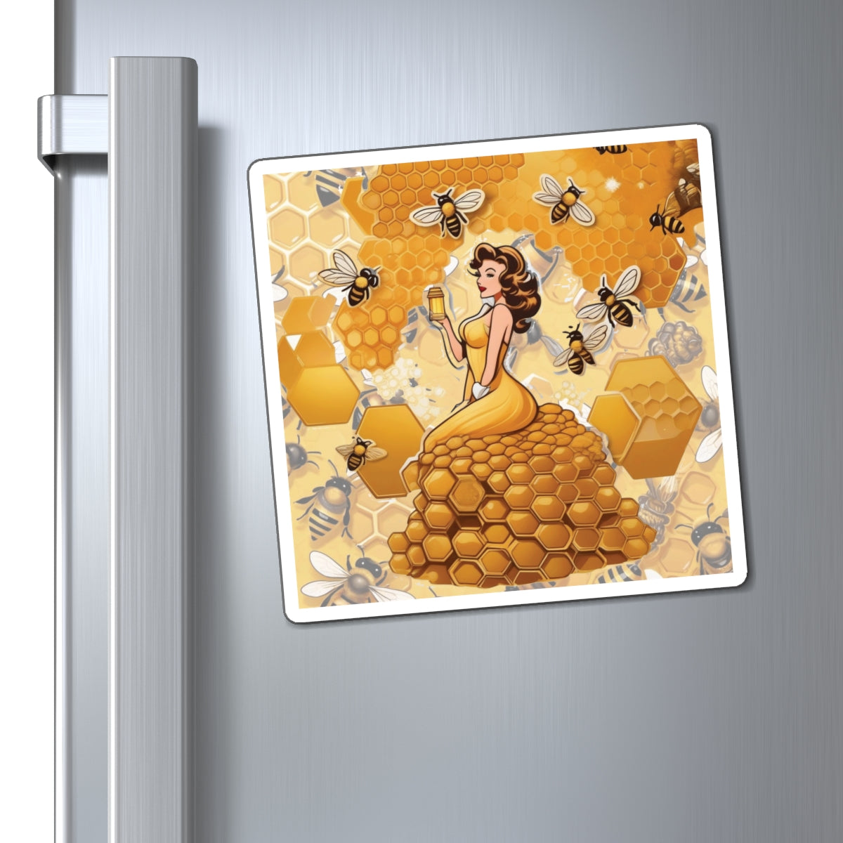 National Honey Bee Day II Pin Up Girl Magnet