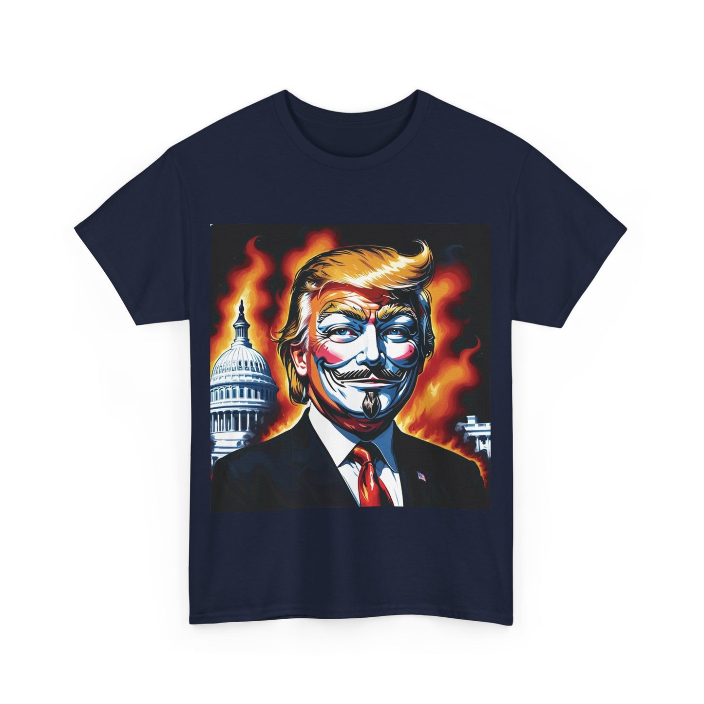 Guy Fawkes Mask Anti Donald Trump Tee