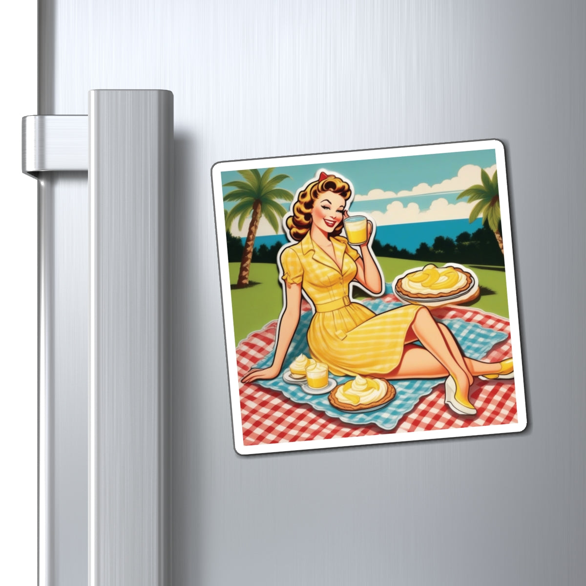 National Banana Cream Pie Day II Pin Up Girl Magnet