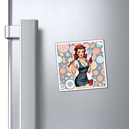 Labor Day Pin Up Girl Magnet