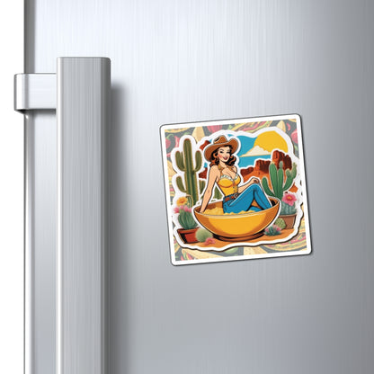 National Queso Day IV Pin Up Girl Magnet