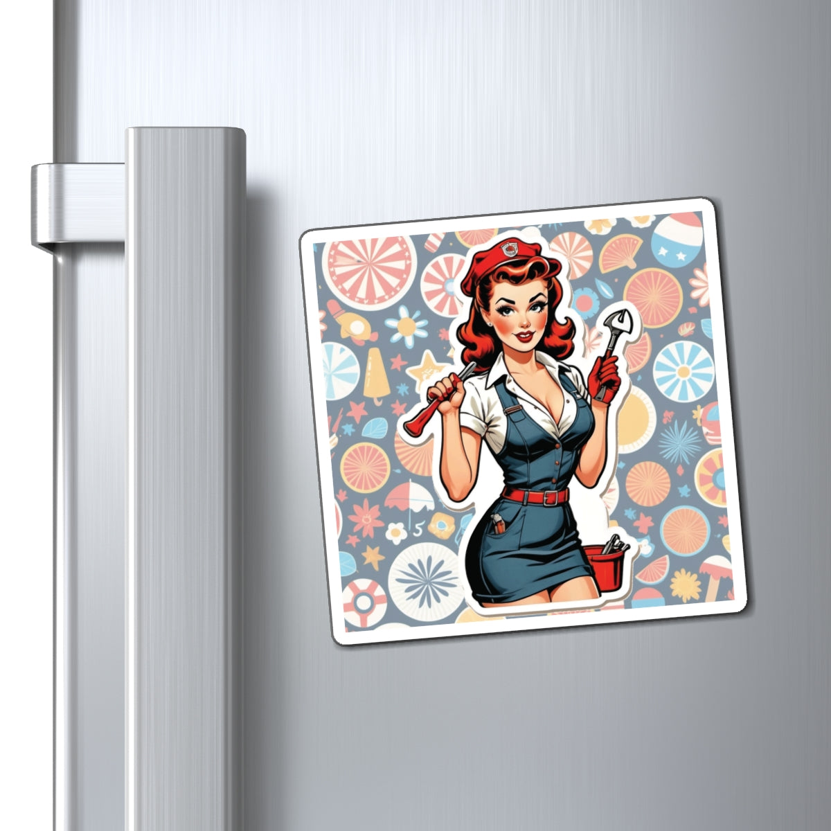 Labor Day Pin Up Girl Magnet