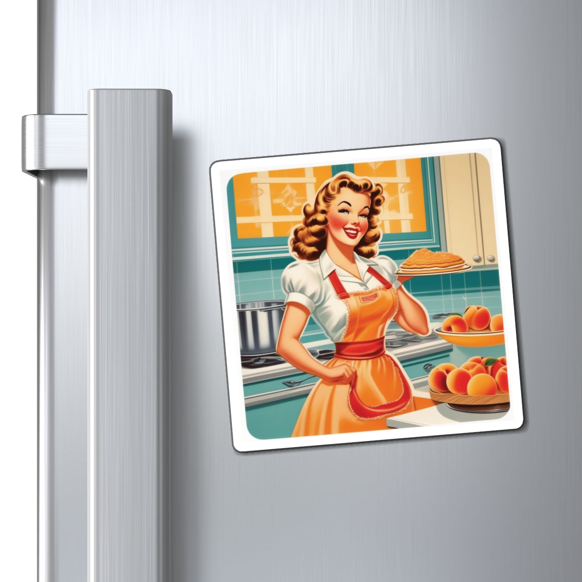 National Peach Day V Pin Up Girl Magnet