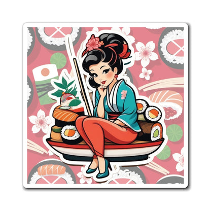 National Sushi Day II Pin Up Girl Magnet