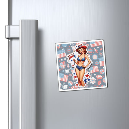 Fourth of July VII Pin Up Girl Magnet