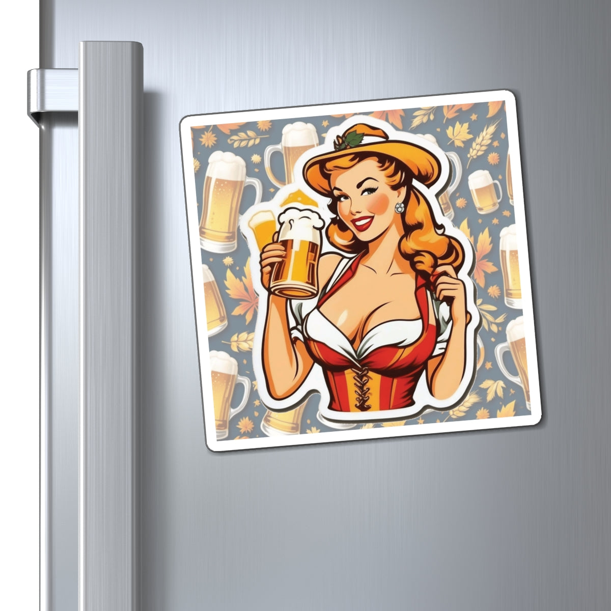 Oktoberfest II Pin Up Girl Magnet