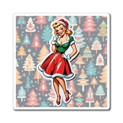 Christmas VIII Pin Up Girl Magnet