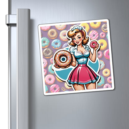 National Donut Day III Pin Up Girl Magnet