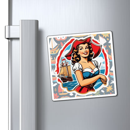 Columbus Day III Pin Up Girl Magnet