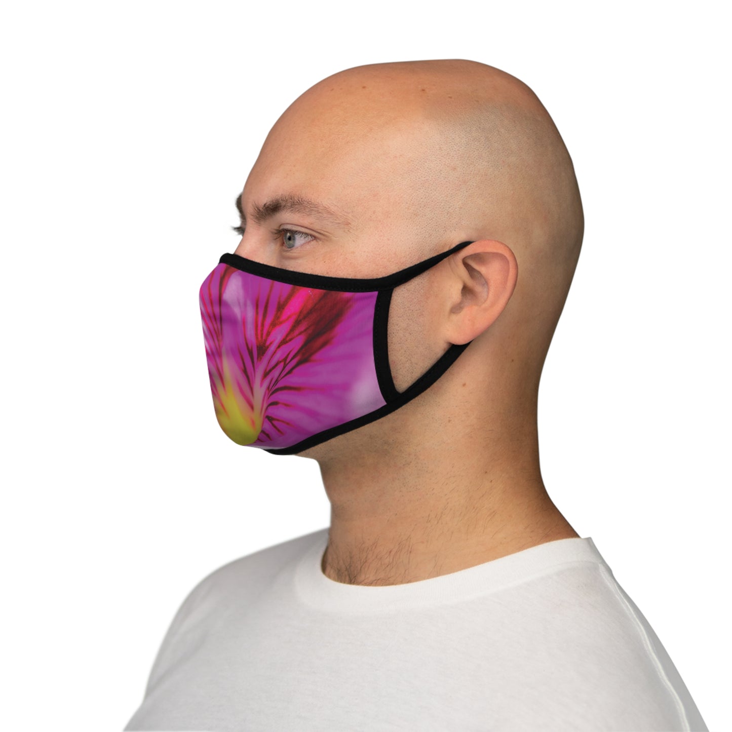 Flower II Fitted Polyester Face Mask