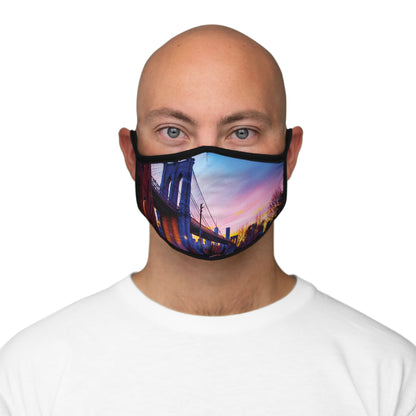 Brooklyn Bridge Fitted Polyester Face Mask