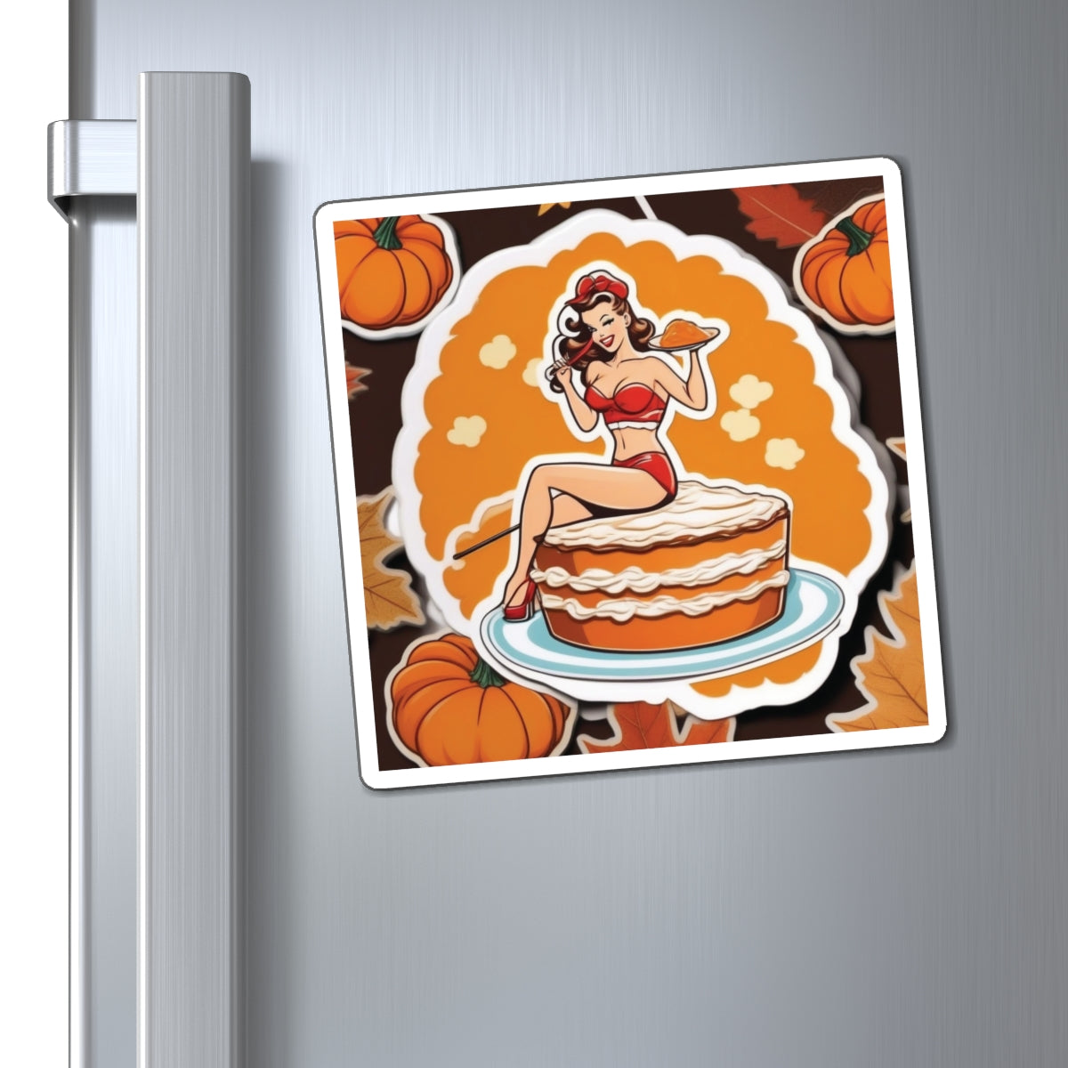 National Pumpkin Pie Day V Pin Up Girl Magnet