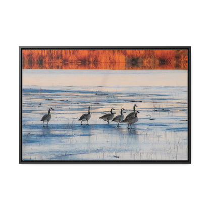 Arts by Dylan: Lower Klamath Basin Frozen Pond Birds Photography Canvas