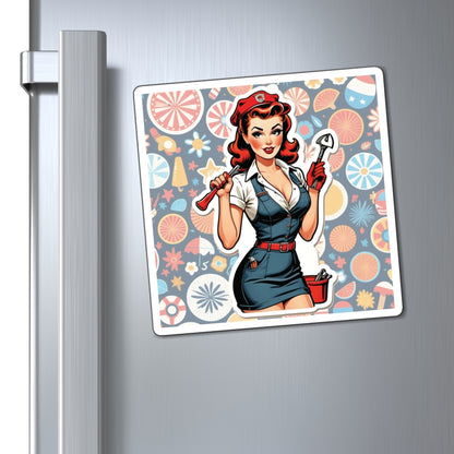 Labor Day Pin Up Girl Magnet