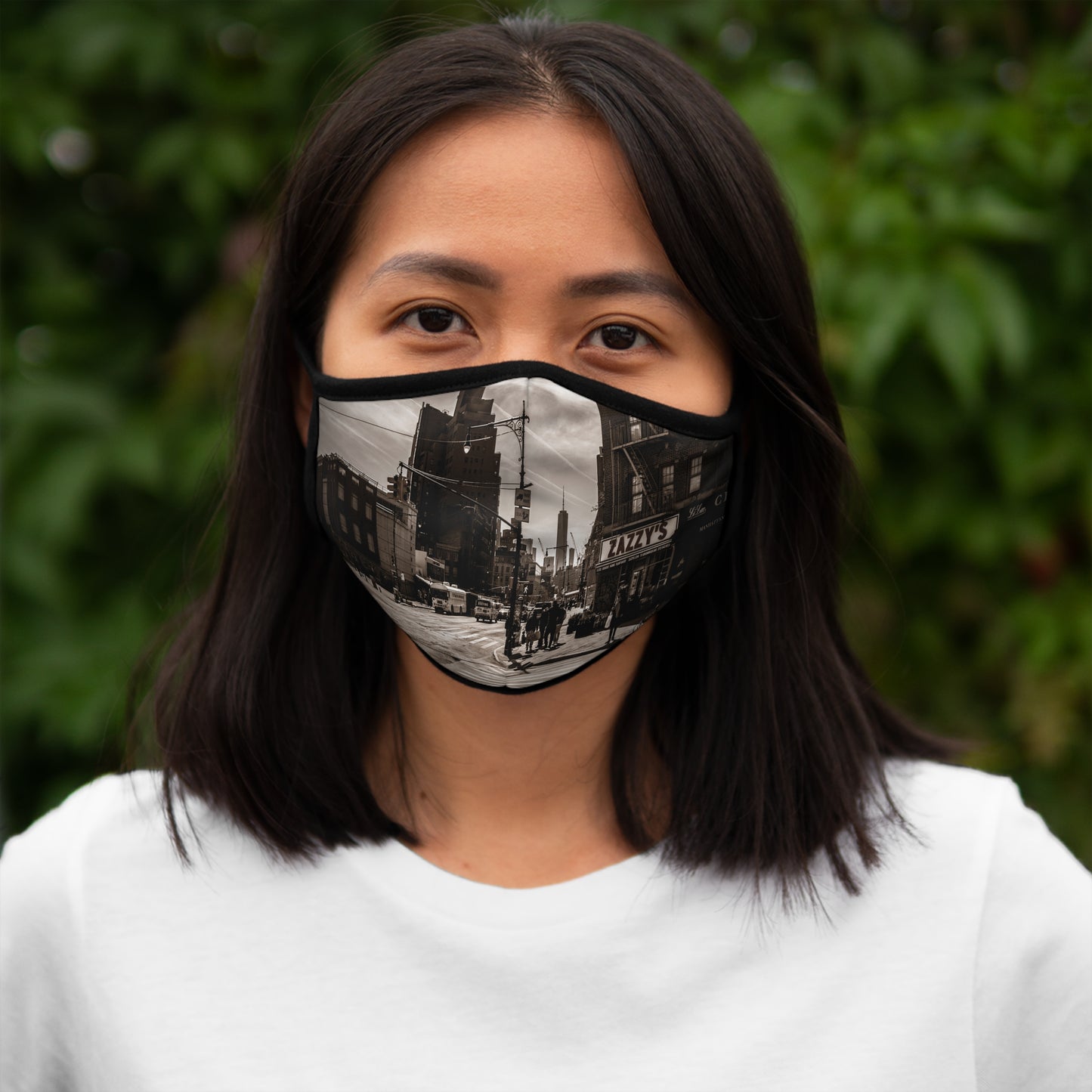 First Photo I ever took in NYC Fitted Polyester Face Mask