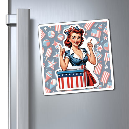 Election Day II Pin Up Girl Magnet