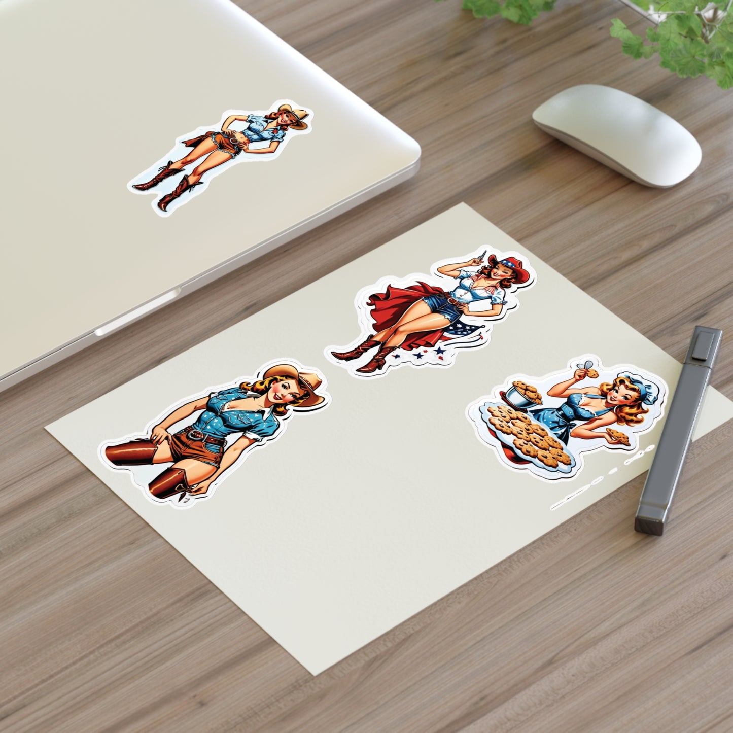 Sticker Sheets - Cowgirl and Home Cooking Pin Up Girl Series