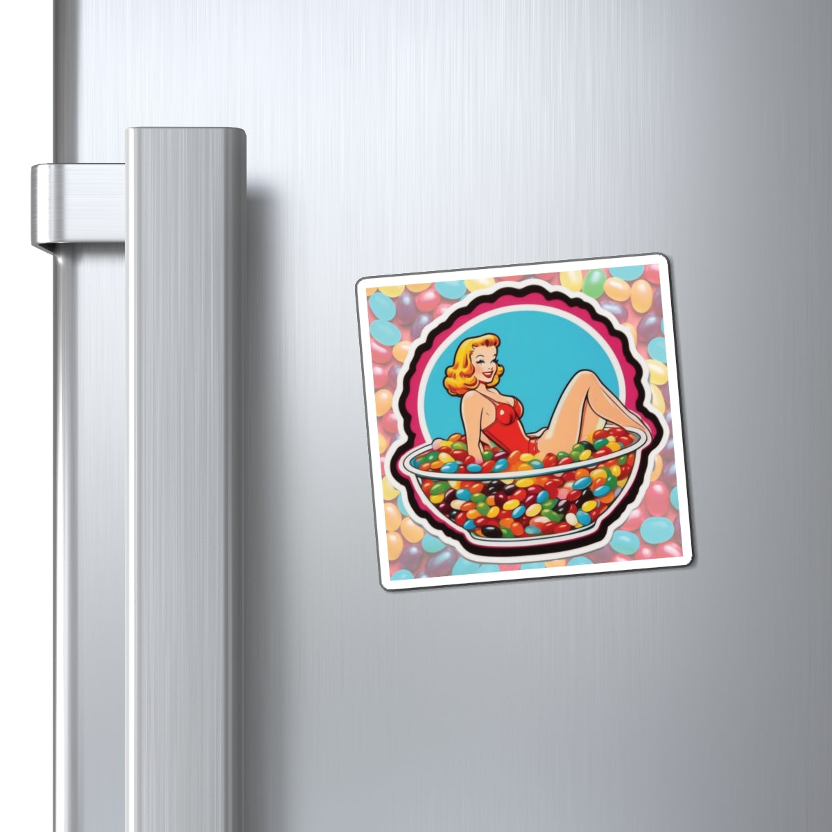 National Jelly Bean Day Pin Up Girl Magnet