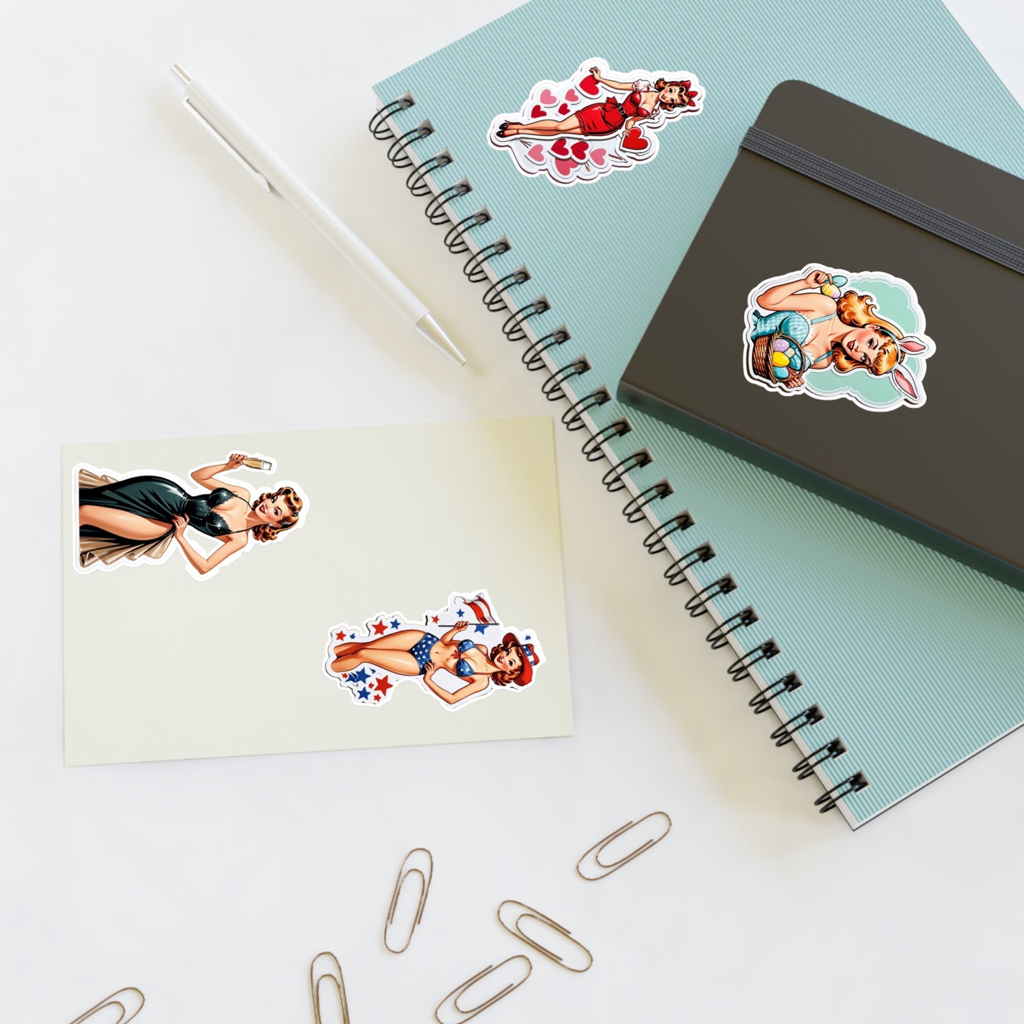 Pin Up Girl Sticker Sheets - Holidays Collection