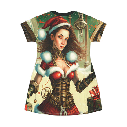 Steampunk Mrs. Santa Claus T-Shirt Dress