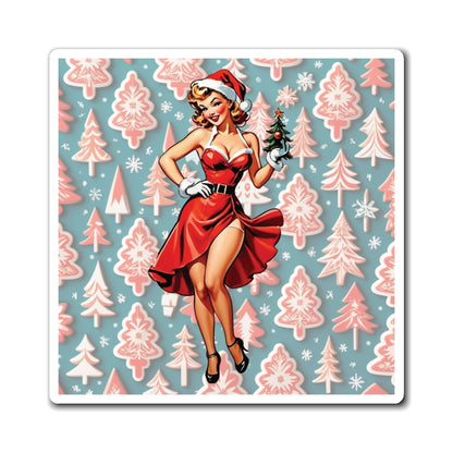 Christmas IX Pin Up Girl Magnet