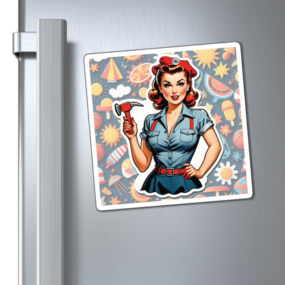 Labor Day II Pin Up Girl Magnet