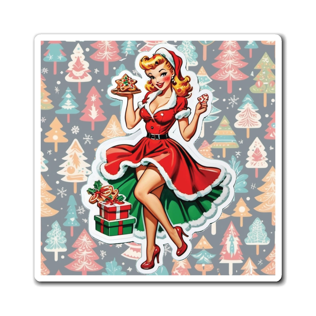 Christmas II Pin Up Girl Magnet